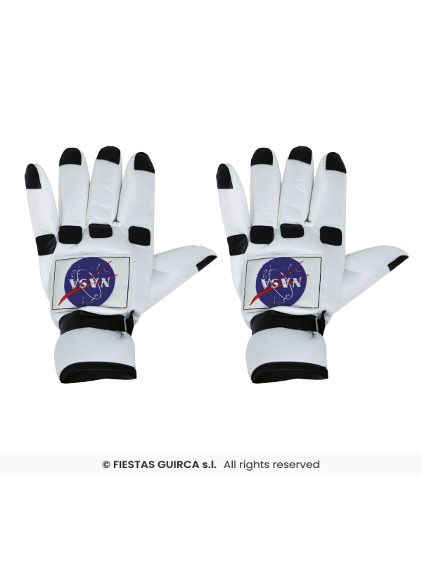 Gants astronaute – Gants de cosmonaute blancs TU adulte