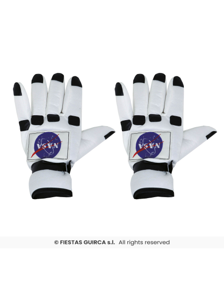 Gants astronaute – Gants de cosmonaute blancs TU adulte