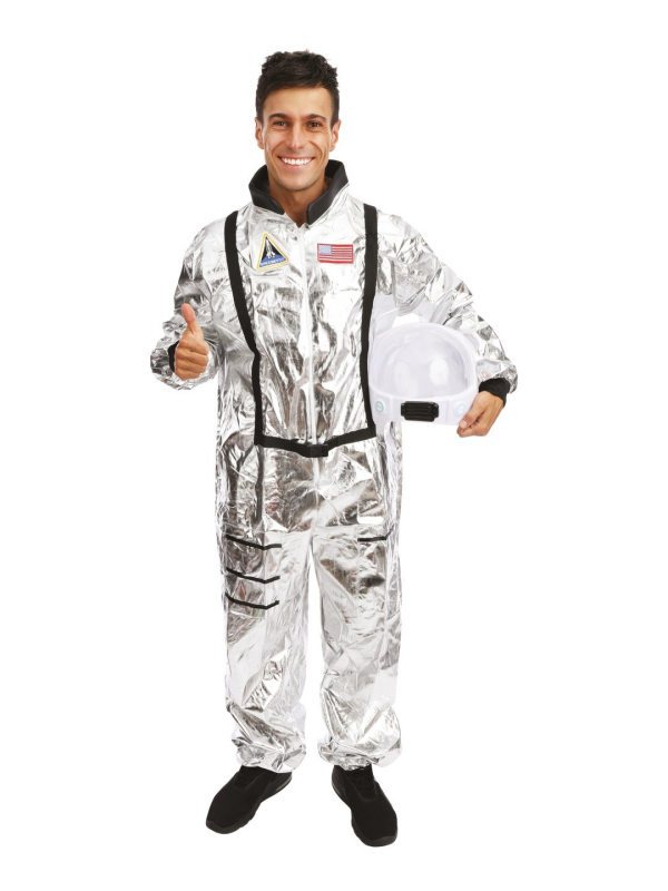 Déguisement astronaute homme argent métallisé – Combinaison espace adulte