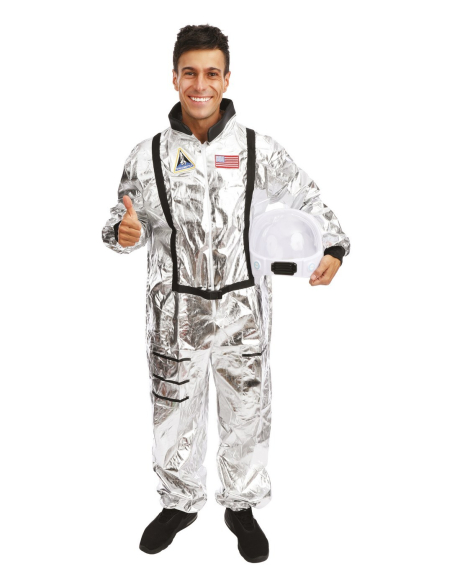 Déguisement astronaute homme argent métallisé – Combinaison espace adulte