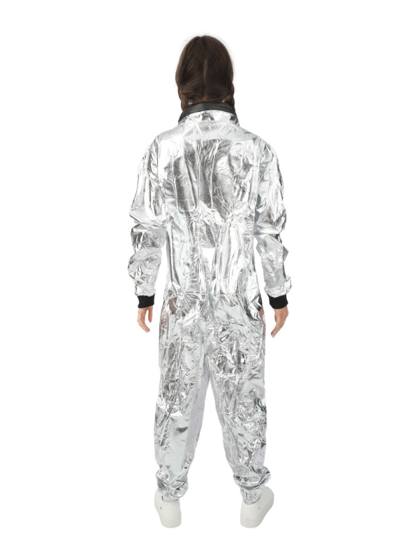Déguisement astronaute femme argent métallisé – Combinaison espace adulte (polyester)