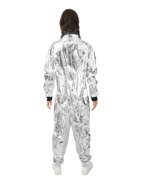 Déguisement astronaute femme argent métallisé – Combinaison espace adulte (polyester)