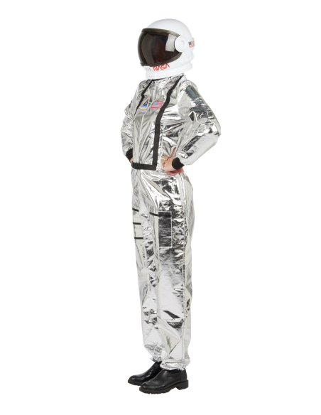 Déguisement astronaute femme argent métallisé – Combinaison espace adulte (polyester)