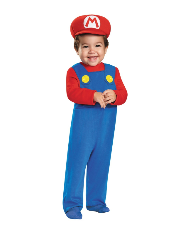 Super Mario™ – Costume Mario Bébé 12/18 mois (combinaison + casquette)