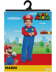 Super Mario™ – Costume Mario Bébé 12/18 mois (combinaison + casquette) 2