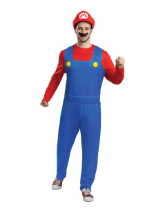 Super Mario™ – Costume Mario Elevated Classic adulte (S/M & L/XL) – Combinaison + casquette + moustache adhésive 2