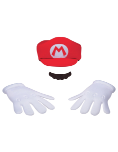 Kit Accessoires Super Mario™ Elevated Classic – Casquette, gants & moustache (Adulte) 2