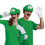 Super Mario™ – Kit Accessoires Luigi Elevated Classic adulte (casquette + gants + moustache) – Licen