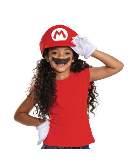 Kit Accessoires Mario Enfant Super Mario™ – Casquette, Gants & Moustache