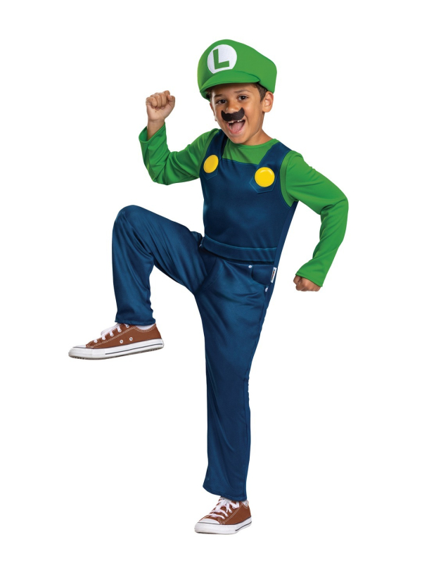 Déguisement Luigi™ enfant – Costume Super Mario™ “Elevated” (combinaison + casquette + moustache