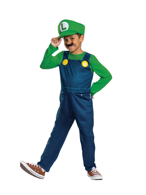 Déguisement Luigi™ enfant – Costume Super Mario™ “Elevated” (combinaison + casquette + moustache