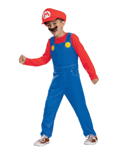 Déguisement Mario™ enfant – Costume Super Mario™ “Elevated” (combinaison + casquette + moustache)