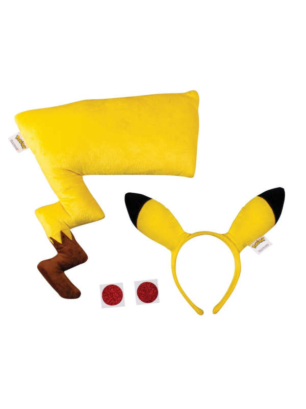 Kit accessoires Pikachu™ adulte – Pokémon™ (serre-tête + queue + joues)