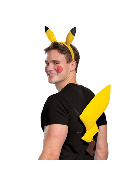 Kit accessoires Pikachu™ adulte – Pokémon™ (serre-tête + queue + joues)