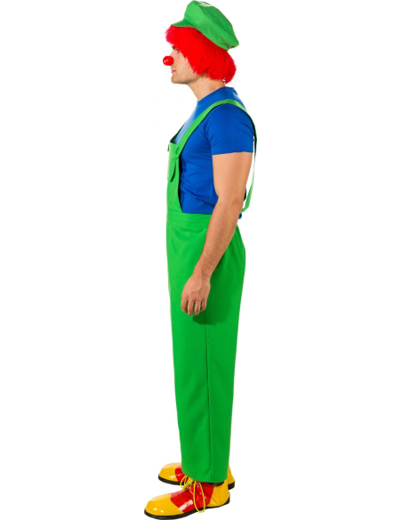 Salopette verte homme – Déguisement multi-personnages (clown, plombier vert, jardinier)