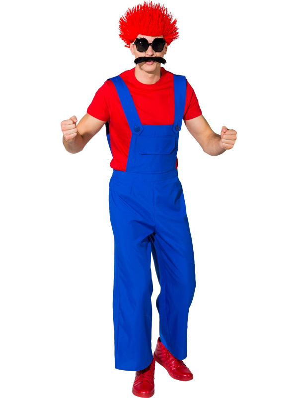 Salopette bleue homme – Déguisement ouvrier, plombier & style Mario