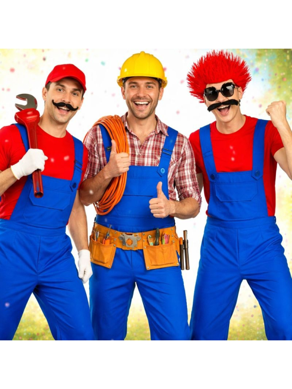 Salopette bleue homme – Déguisement ouvrier, plombier & style Mario