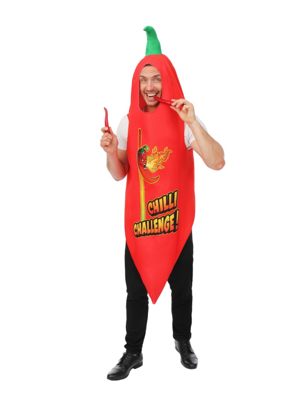 Déguisement de piment rouge – contenu produit (humour, taille unique mixte)
