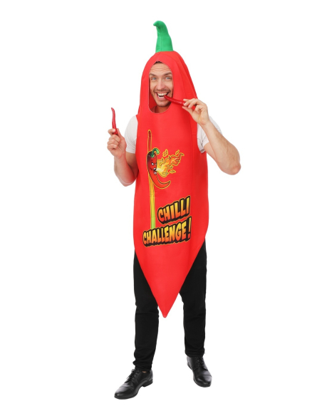 Déguisement de piment rouge – contenu produit (humour, taille unique mixte)