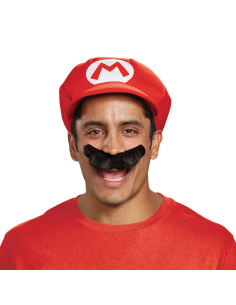 Super Mario™ – Kit Accessoires Mario adulte (casquette + moustache adhésive) – Licence officielle 2