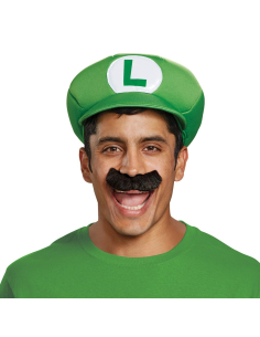 Super Mario™ – Kit Accessoires Luigi adulte (casquette + moustache adhésive) – Licence officielle 2