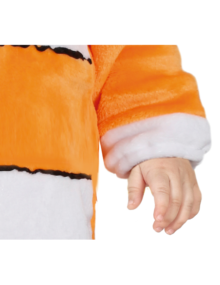 Déguisement bébé Poisson Clown – Combinaison peluche à capuche (12–24 mois)