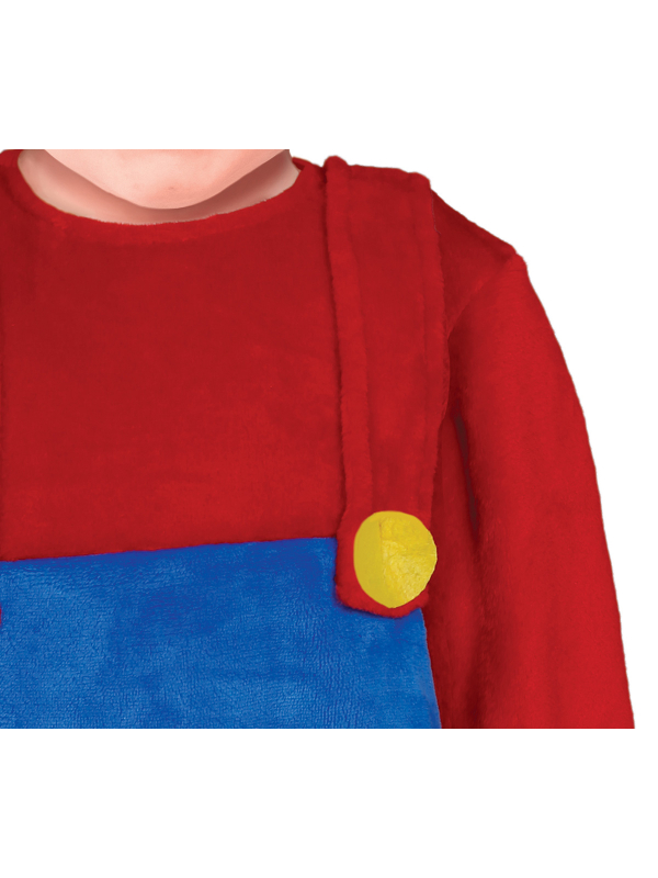 Déguisement bébé Petit Plombier Rouge & Bleu – Combinaison + chapeau (12 mois à 3 ans)