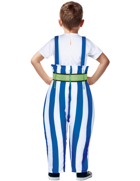 Déguisement gaulois costaud enfant (façon Obélix) – Pantalon rayé + t-shirt + ceinture