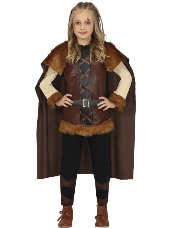 Déguisement Viking garçon enfant – Tunique, cape & pantalon