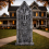 Pierre tombale Halloween “RIP” avec croix – Déco cimetière extérieur 152 cm