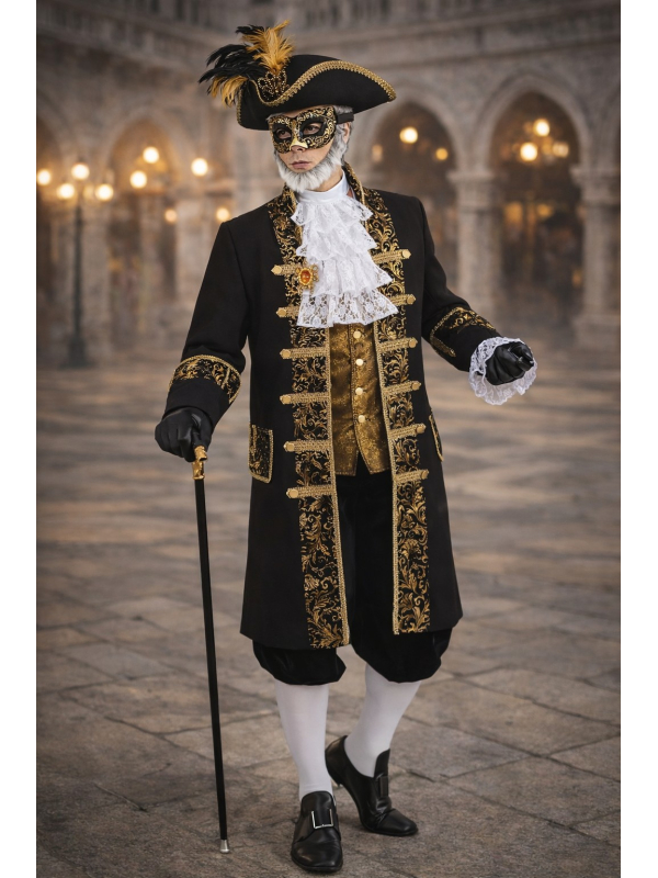 Costume Baroque : Un Hommage au Style du XVIIIe Siècle, Détails Raffinés pour une Élégance Royale