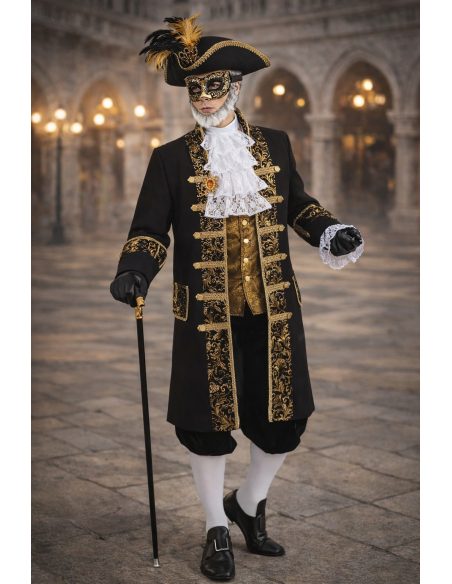 Costume Baroque : Un Hommage au Style du XVIIIe Siècle, Détails Raffinés pour une Élégance Royale
