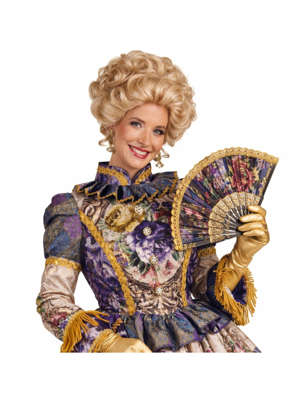 Robe “Constanze” parme & doré – Costume Carnaval de Venise femme haut de gamme (XS à XXL)