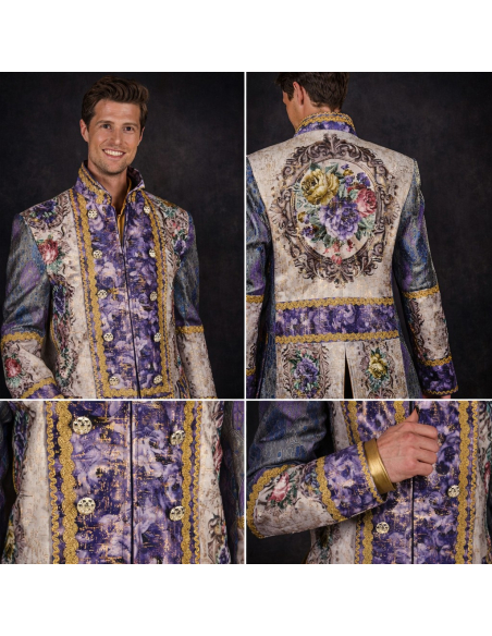 Veste baroque homme Amadeus – Costume Marquis XVIIIe premium (S à XXXL)