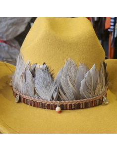 Ornement Western à Plumes pour Chapeau Cowboy – Adultes 2