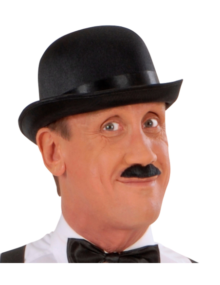 Chapeau melon noir adulte – Taille unique en polyester