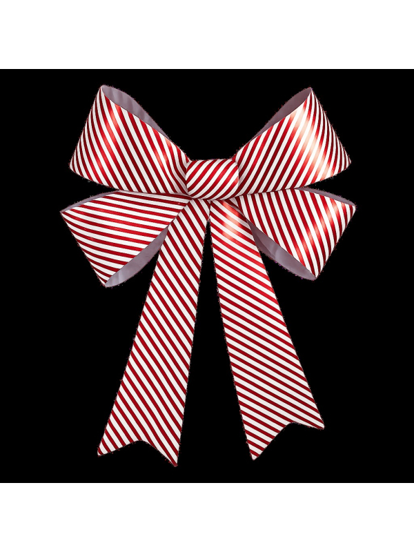 Décoration Noël : nœud géant Candy Stripes PVC 71×86 cm