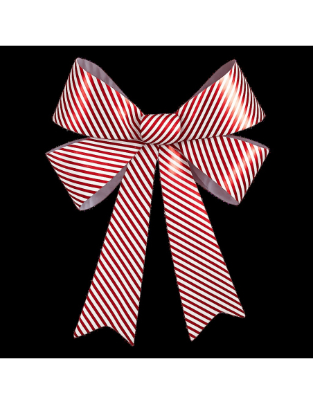 Décoration Noël : nœud géant Candy Stripes PVC 71×86 cm
