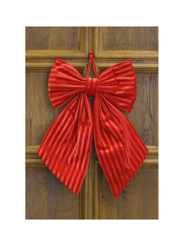 Nœud velours Rouge ou Vert – 45 × 60 cm –...