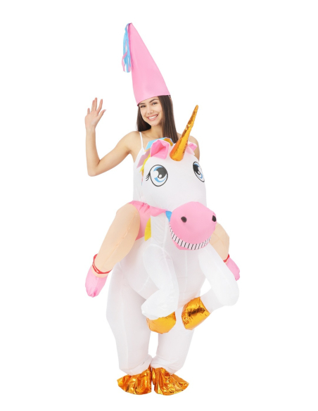 Déguisement gonflable Licorne à chevaucher – Adulte – Taille unique