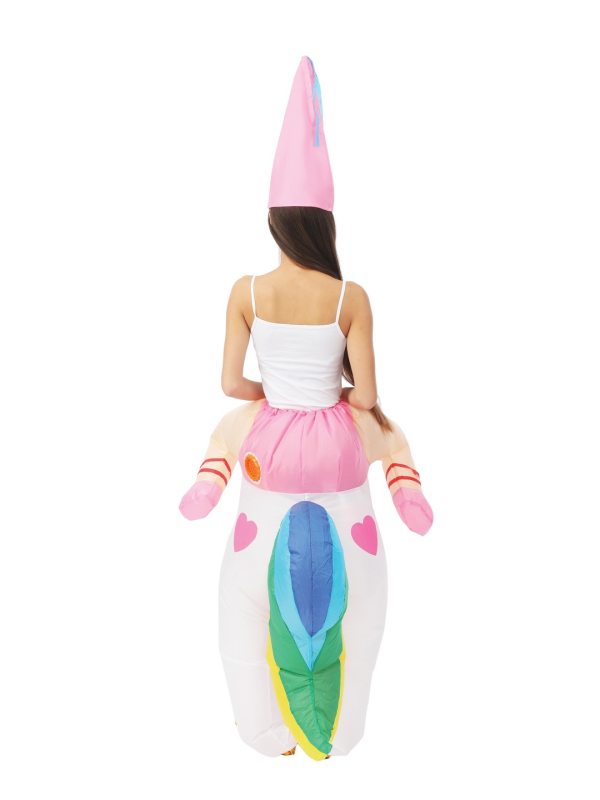 Déguisement gonflable Licorne à chevaucher – Adulte – Taille unique