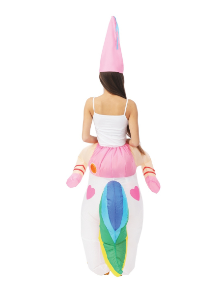 Déguisement gonflable Licorne à chevaucher – Adulte – Taille unique