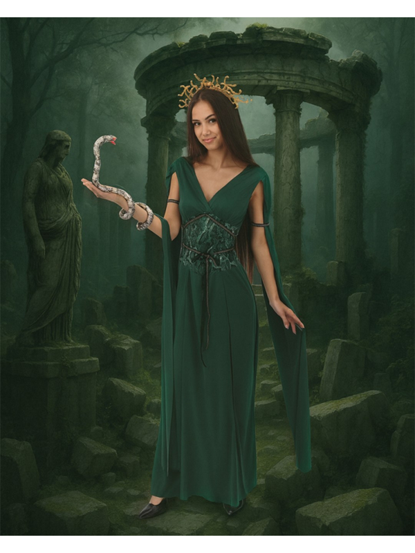 Déguisement Médusa femme – Costume mythologie grecque – S/M et L/XL