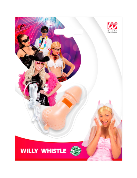 Sifflet zizi avec cordon – Accessoire humour EVJF/EVG