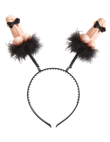 Serre-tête zizi avec nœud papillon – Accessoire humour EVJF/EVG