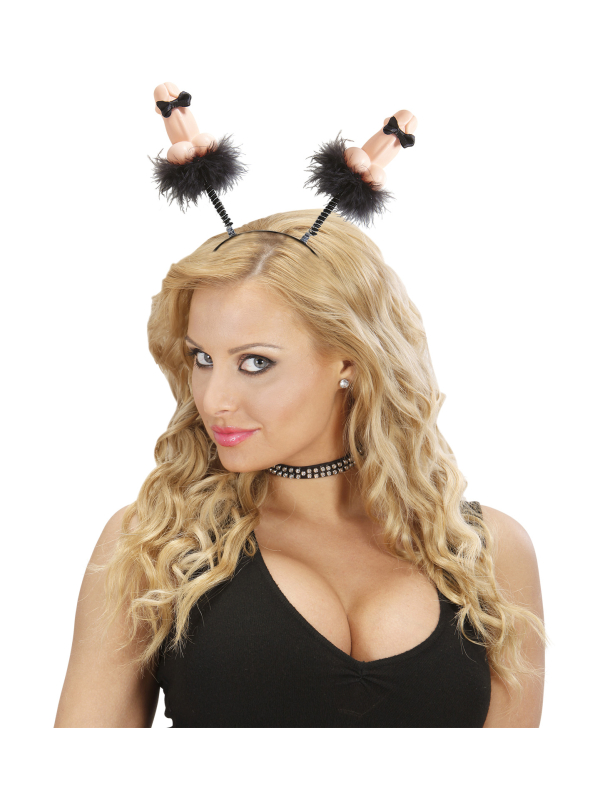 Serre-tête zizi avec nœud papillon – Accessoire humour EVJF/EVG