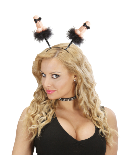Serre-tête zizi avec nœud papillon – Accessoire humour EVJF/EVG