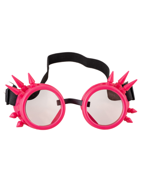 Lunettes festival steampunk à pics – Rose  – Taille réglable adulte