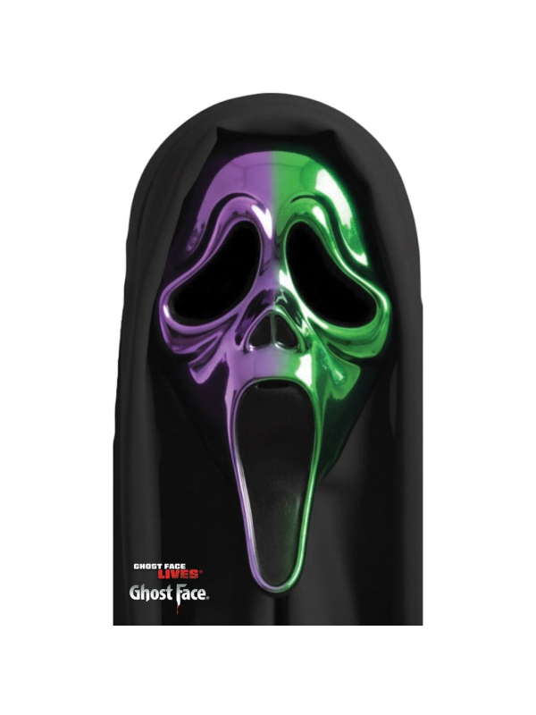 Masque Ghost Face® Ombre Chrome vert & violet – Fun World