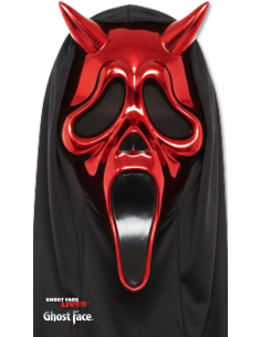 Masque Scream Ghost Face® Diable chromé – Fun World (collector 2026)